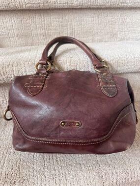 Frye Melissa Burgundy Leather Satchel Bag